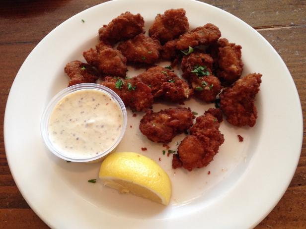 An Appetizer Plate of Fried Oysters