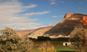 View from the window of the California Zephyr near Grand Junction, Colorado