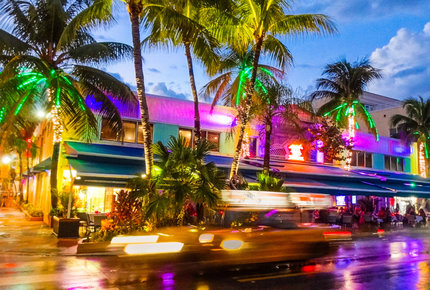 Colourful nightlife of Miami Beach