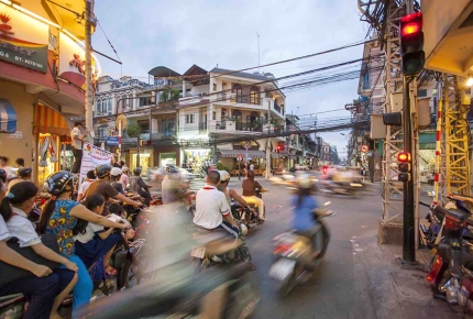 The busy streets of Ho Chi Minh