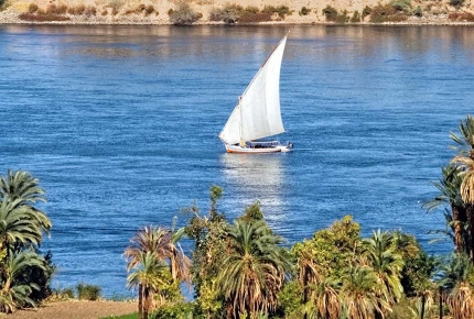 Take a traditional felucca boat for a cruise down the Nile